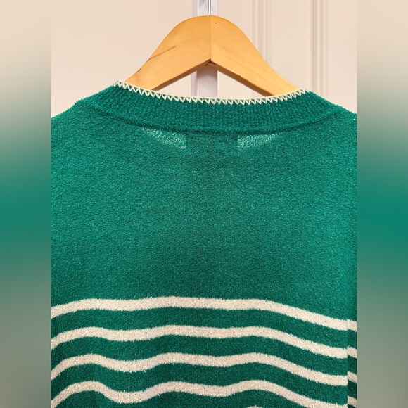 Monrow Boucle Knit Striped Sweater - Picture 11 of 12